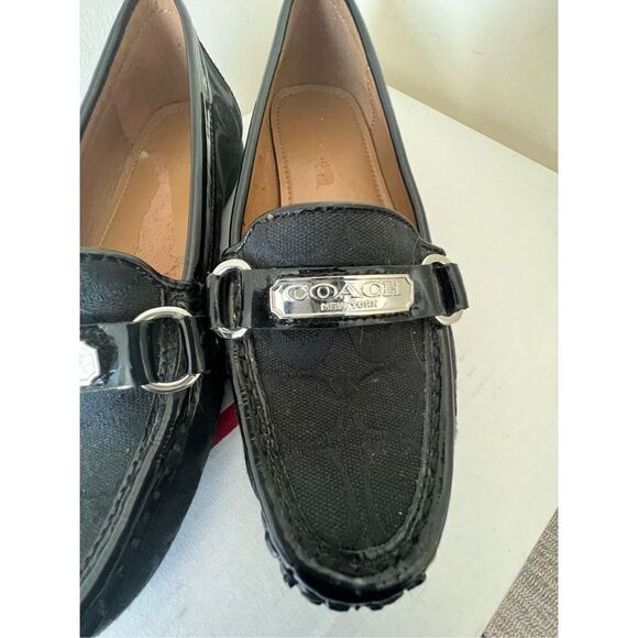 Coach Felisha A2134 Signature C Black Moc Driving Loafer Size US 7.5 - Picture 3 of 12